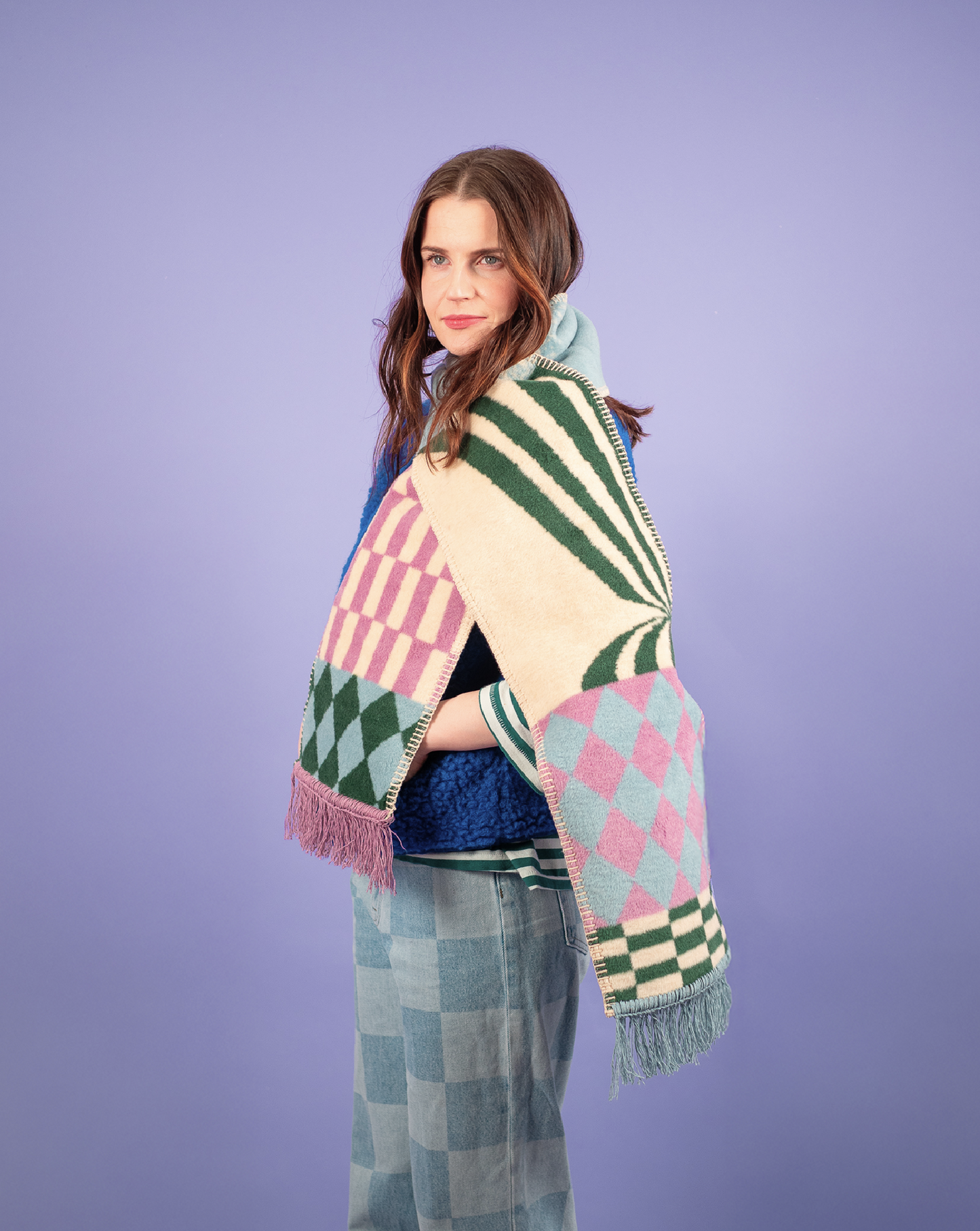 KAWUSIA szalik żakardowy