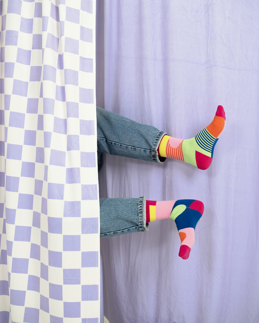 Skarpetki SORBET, wielokolorowe bawełniane skarpetki wyprodukowane w Polsce.