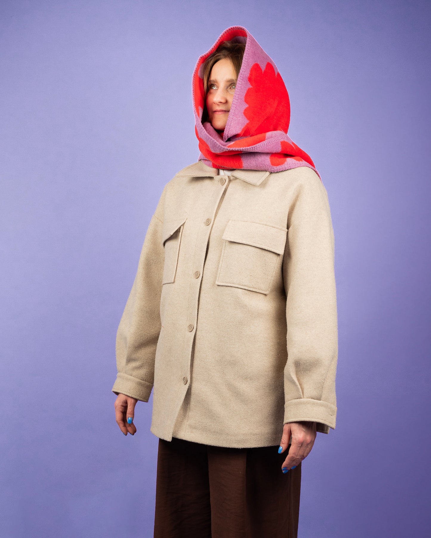 BISCUIT jacquard scarf