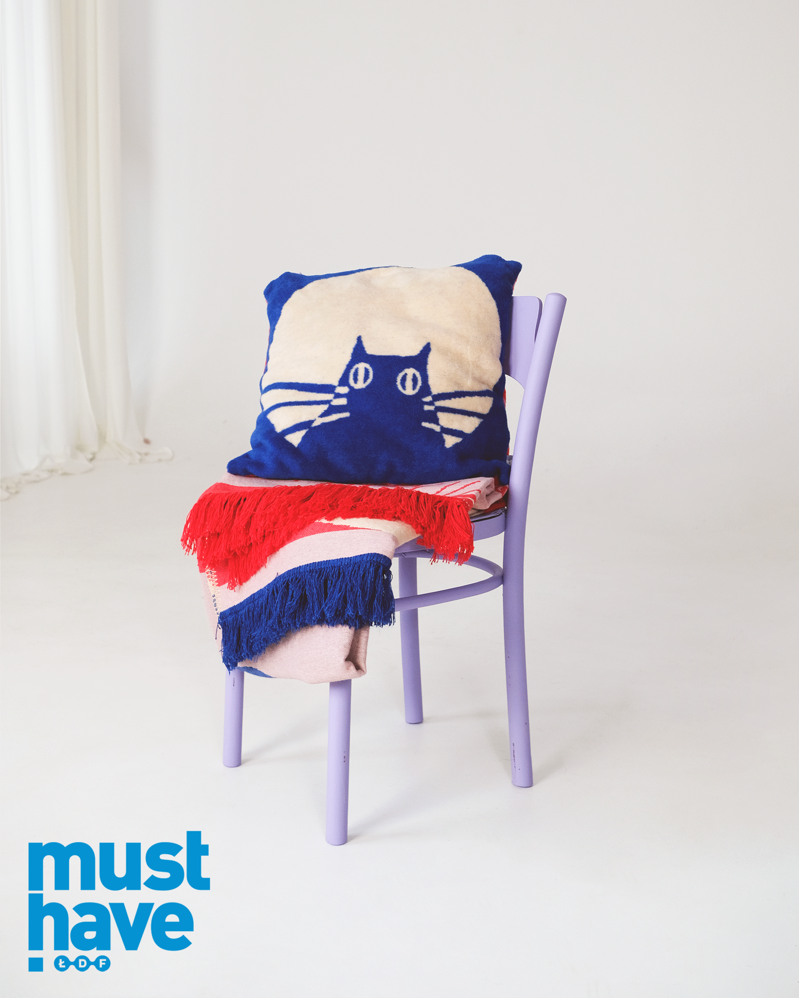 Set HARCE - koc lub pled - do wyboru - z dwustronną puchatą poszewką, wyróżniony nagrodą MUST HAVE 2024 przez Łódź Design Festival.