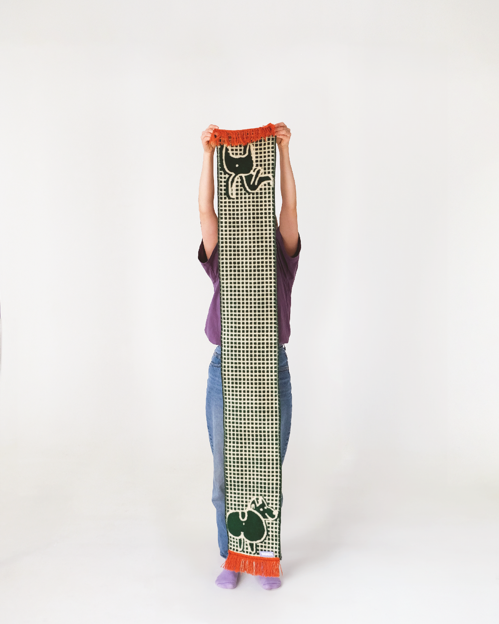 Lewa strona szalika ZADKI.