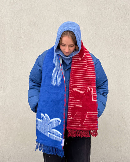 DWA PSY szalik żakardowy