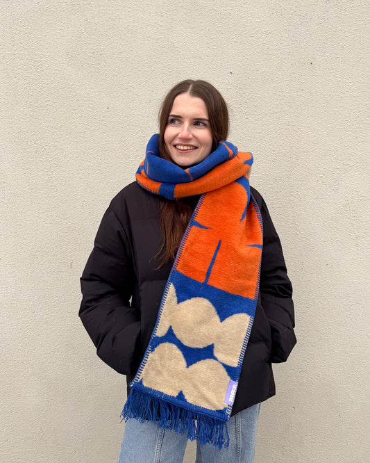 KOBALT szalik żakardowy