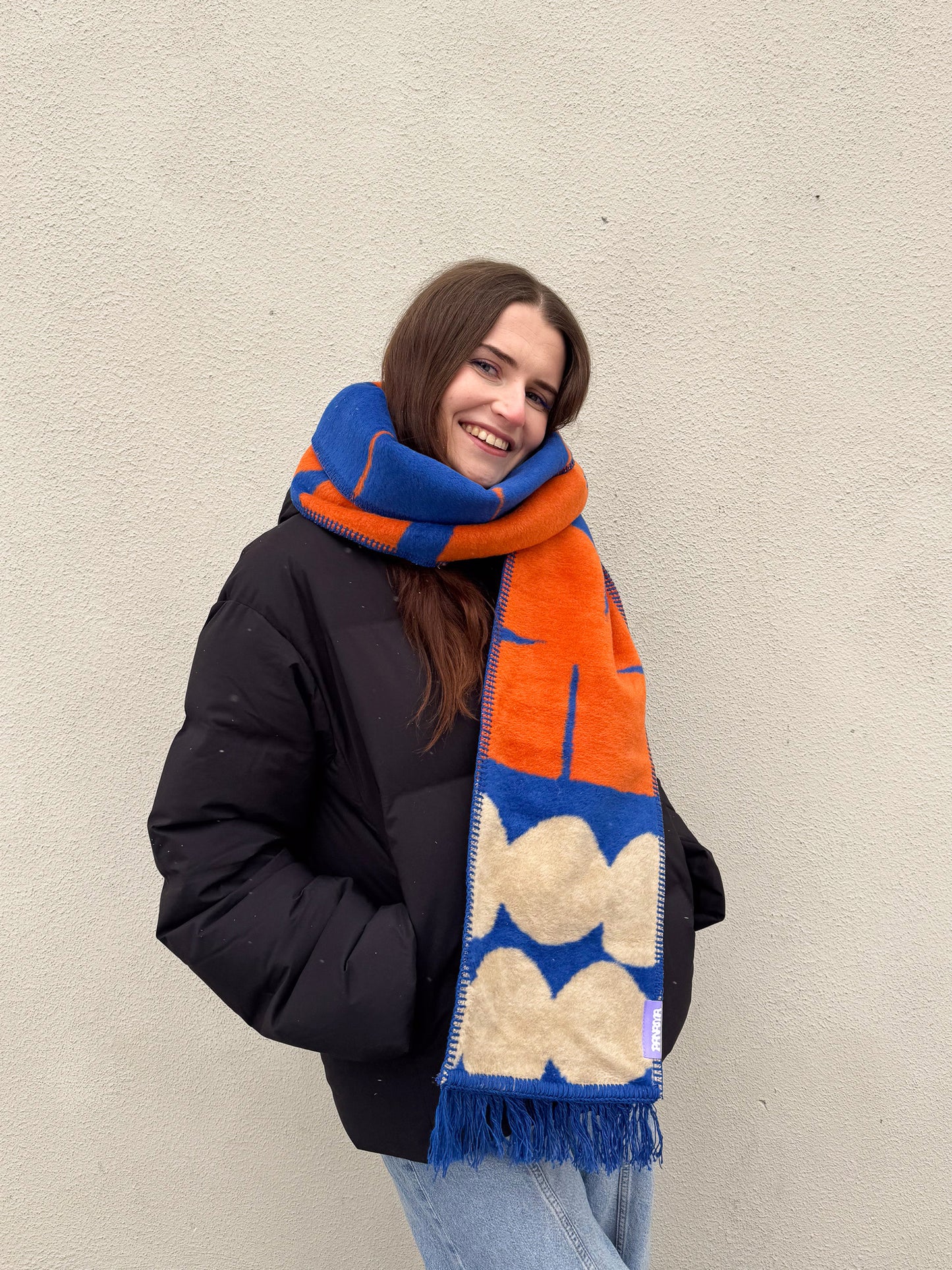 KOBALT szalik żakardowy