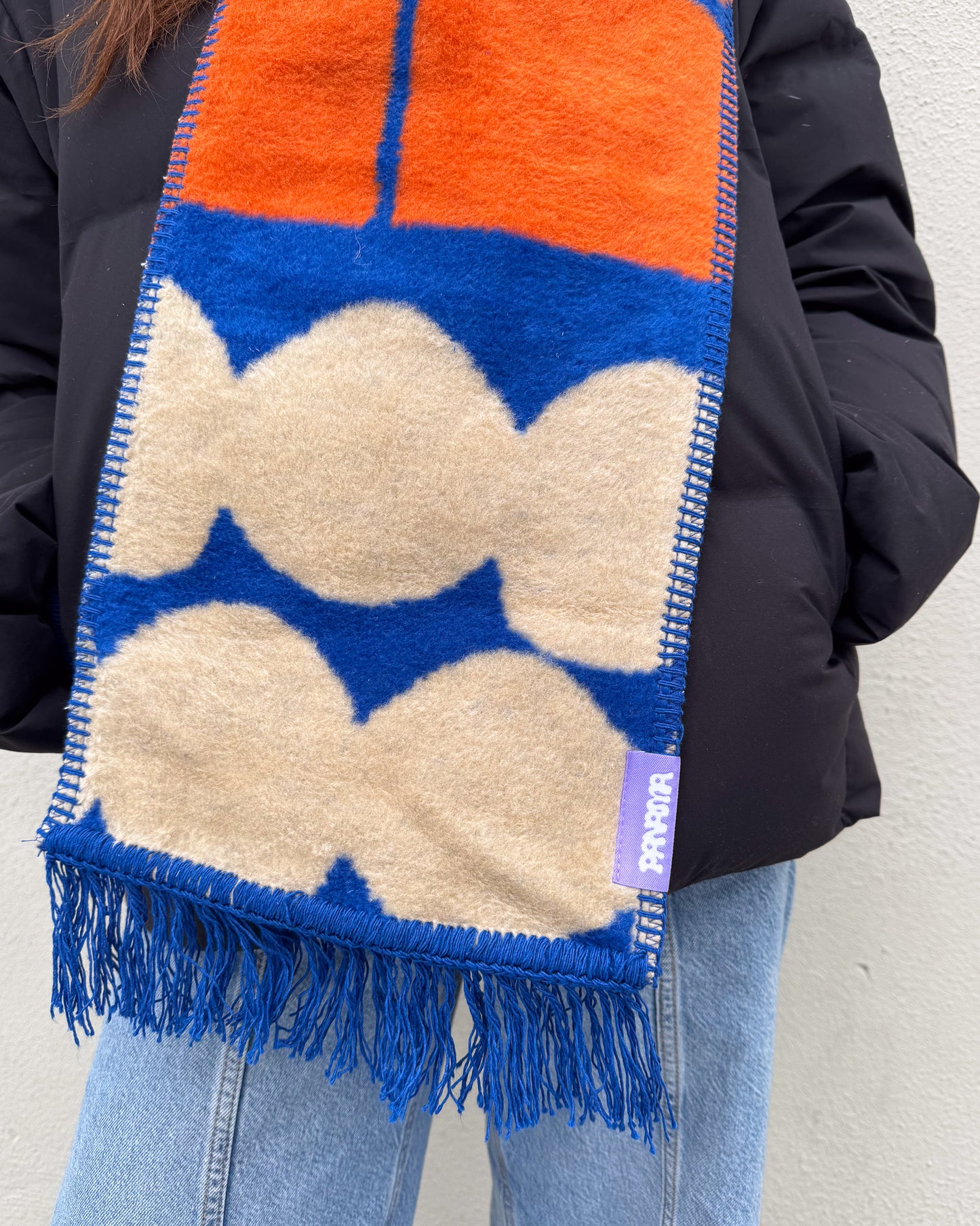 KOBALT szalik żakardowy