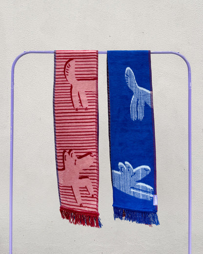 DWA PSY szalik żakardowy