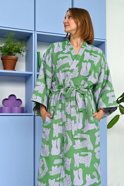 MALINA jacquard bathrobe