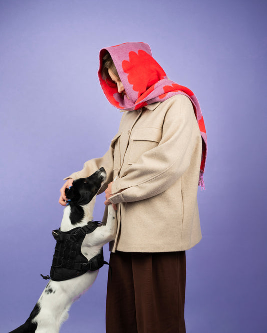 BISCUIT jacquard scarf