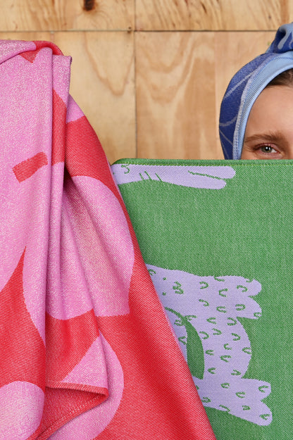 RASPBERRY jacquard towel